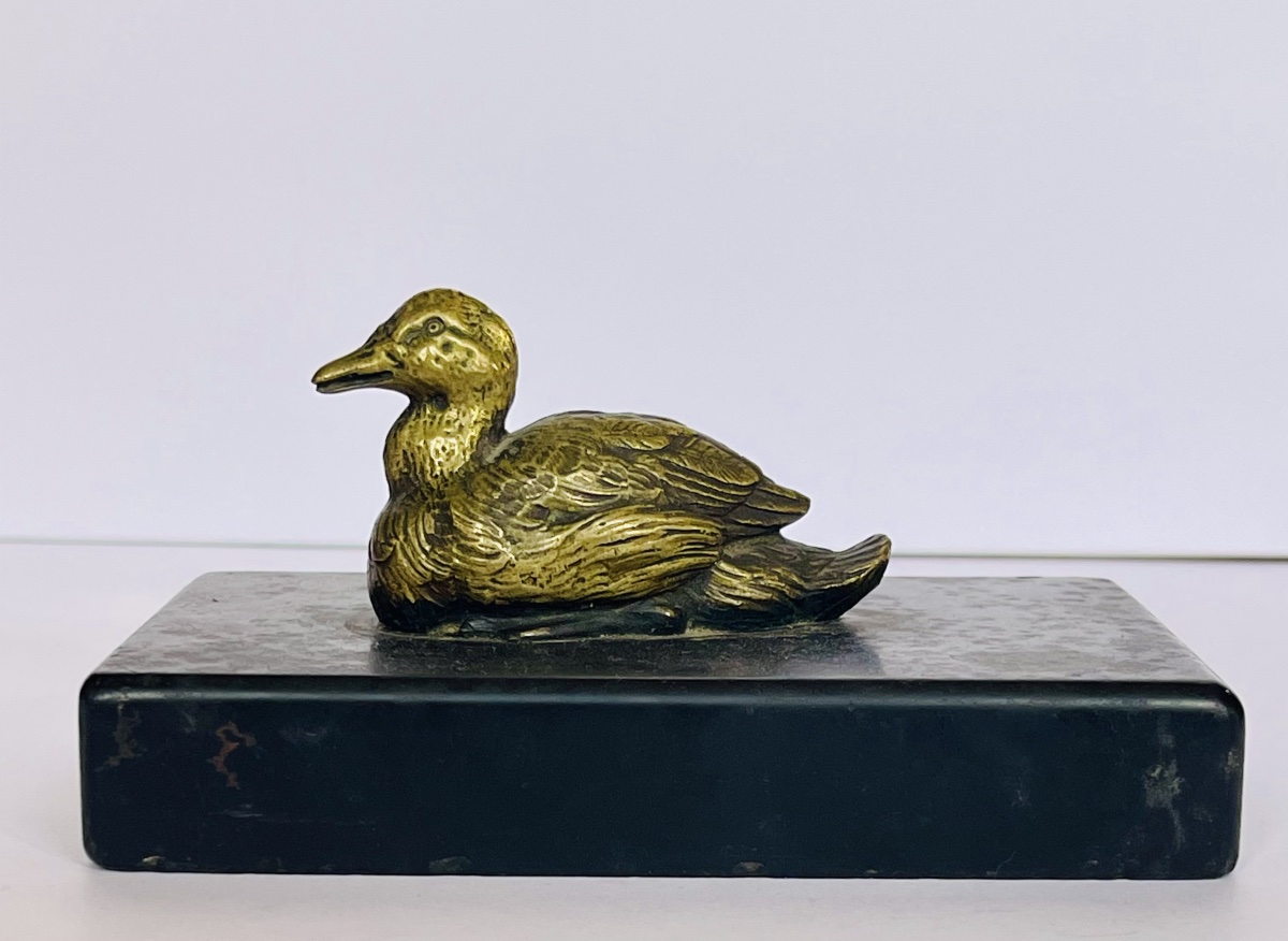Bronze Duck Paperweight -photo-2